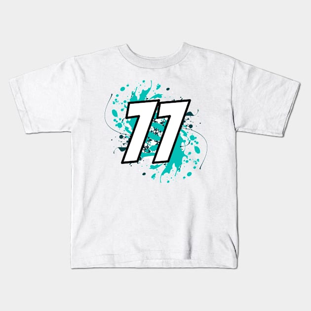 Bottas Driver Number Kids T-Shirt by GreazyL